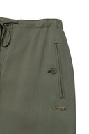 BUTTON POINT STRING WIDE PANTS IN KHAKI image 4