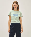 W CLASSIC LOGO CROP TEE IN LIGHT MINT image 10