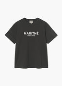 REGULAR LOGO TEE IN CHARCOAL GREY