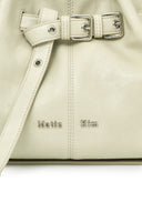 BELTED VOLUNN SMALL BUCKET BAG IN IVORY image 4