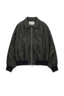 SMALL LOGO SHIRRING JUMPER IN KHAKI image 1