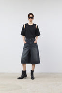 CONTRAST BERMUDA DENIM PANTS IN LIGHT BLUE image 9
