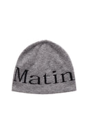 LOGO JACQUARD SHORT BEANIE IN GRAY image 1
