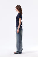 STUD POINT DENIM PANTS IN BLUE image 20