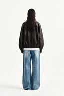 FRONT LAYERED DISTRESSED DENIM PANTS IN BLUE image 17