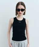 W U NECK SLEEVELESS IN BLACK image 3