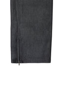 BACK TUCK DETAIL DENIM LIKE PANTS IN BLACK image 14