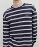 MULTI COLOR STRIPE LONG SLEEVE IN NAVY image 4