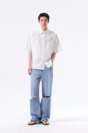 DISTRESSED DENIM PANTS FOR MEN IN BLUE image 10