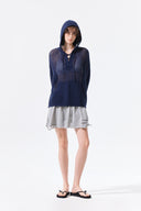 DISTRESSED TERRY SKORT SHORTS IN GRAY image 10