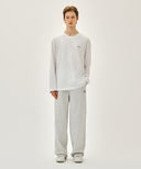 CLASSIC LOGO SWEAT PANTS IN LIGHT HEATHER GREY image 4