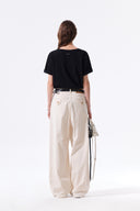 STUD POINT COLOR DENIM PANTS IN CREAM image 19