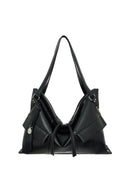 WIDE NEMO BIG SHOULDER BAG IN BLACK image 6