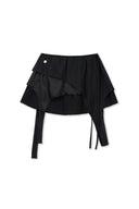 MULTI PANEL LAYERED SKIRT IN BLACK image 10