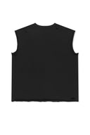 RAW EDGE CUT OUT SLEEVELESS TOP FOR MEN IN BLACK image 12