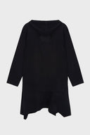BACK OPEN HOODY JERSEY DRESS IN BLACK image 15