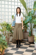 PINTUCK LAYERED SLIM CROP TOP IN WHITE image 15