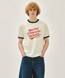 VINTAGE LOGO RINGER TEE IN IVORY image 10