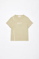 BACK SLIT SLIM TOP IN LIGHT KHAKI image 14