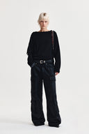 WEAVING LONG SLEEVE TOP IN BLACK image 8