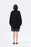 MIXED PANEL OVER FIT SHIRT IN BLACK image 9