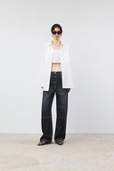TWISTED SEAM DENIM PANTS IN DARK GRAY image 10