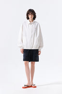 SMALL LOGO COTTON ZIP UP JUMPER IN WHITE image 10