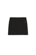 MESH LOGO WRAP MINI SKIRT IN BLACK image 2