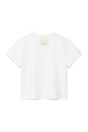 STITCH PRINTING DETAIL CROP TOP IN WHITE image 11
