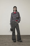 HOOK POINT TWO WAY CROSS CARDIGAN IN GRAY image 18