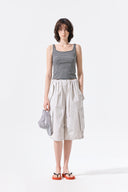 SQUARE NECK CROPPED TANK TOP IN BLACK image 18