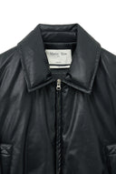 FAUX LEATHER DOWN JUMPER FOR WOMEN IN BLACK image 3