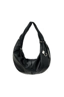 TWIST HANDLE SMALL HOBO BAG IN BLACK image 1