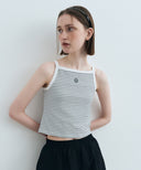 W COLOR BLOCK SQUARE NECK SLEEVELESS IN STRIPE image 1