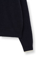BACK LOGO COLLAR KNIT TOP FOR WOMEN IN DARK NAVY image 15