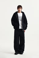 MULTI POCKET UTILITY WIDE PANTS IN BLACK image 9
