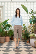BACK LOGO SEE THROUGH CARDIGAN FOR WOMEN IN LIGHT BLUE image 8