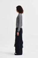 ESSENTIAL BOAT NECK KNIT TOP IN BLACK image 16