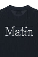 BACK LOGO JACQUARD MESH KNIT ZIP UP IN NAVY image 6