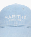 DENIM WASHING REGULAR LOGO BALL CAP IN LIGHT BLUE image 3