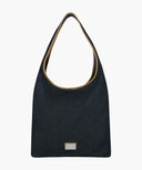 CLASSIC LOGO ONE SHOULDER BUCKET BAG IN DARK BLUE image 9