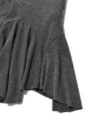 UNBALANCE FLARE FOLDING SKIRT IN CHARCOAL GREY image 17