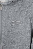 SLEEVE STRING DETAIL HOODY ZIP UP IN GRAY image 20