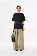 LOGO EMBROIDERY OVERSIZE TOP IN BLACK image 6