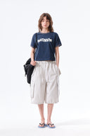 MATIN LOGO RINGER CROP TOP IN NAVY image 9