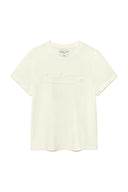 APPLIQUE LOGO PATCH TOP IN CREAM image 1
