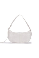 HALF SHIRRING RIBBON ROUND BAG IN DARK SILVER image 9