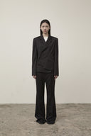 CUT OUT POINT STRING TROUSER IN BLACK image 17