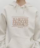 CLASSIC LOGO EMBROIDERY HOODIE (BRUSHED) IN OATMEAL image 4