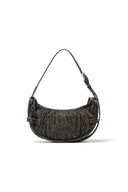 MATIN WASHED DENIM MINI HOBO BAG IN BLACK image 6